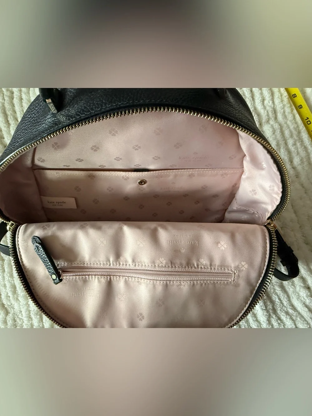 Kate Spade Black Leather Backpack